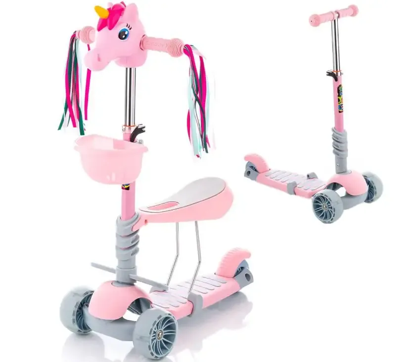 Romobil za djecu 2 u 1, jednorog rozi - Pribislavec