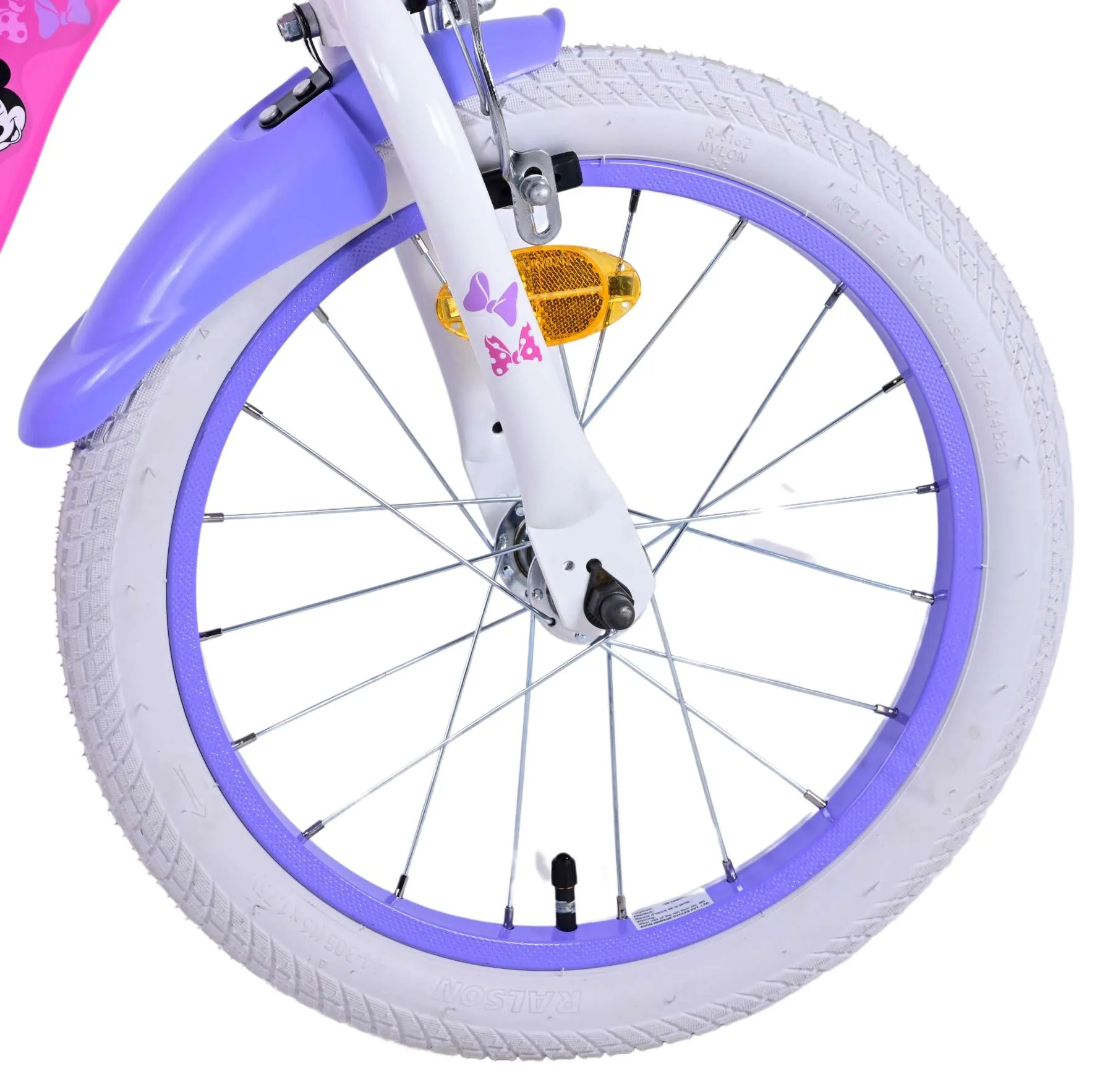 volare dječji bicikl minnie 16" s dvije ručne kočnice roza - slika 5