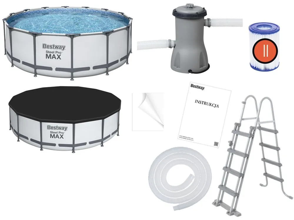 bestway montažni bazen 427x122cm 5612x - slika 4