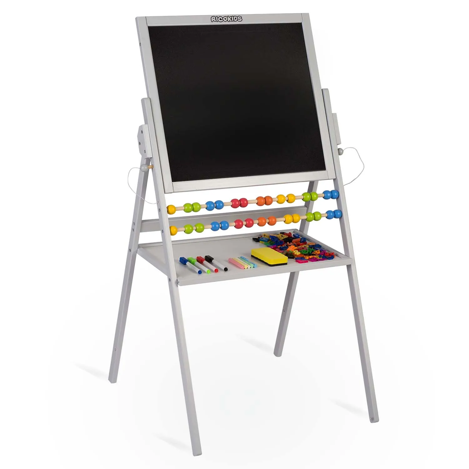 ricokids magnetska okretna ploča za kredu - siva - slika 6