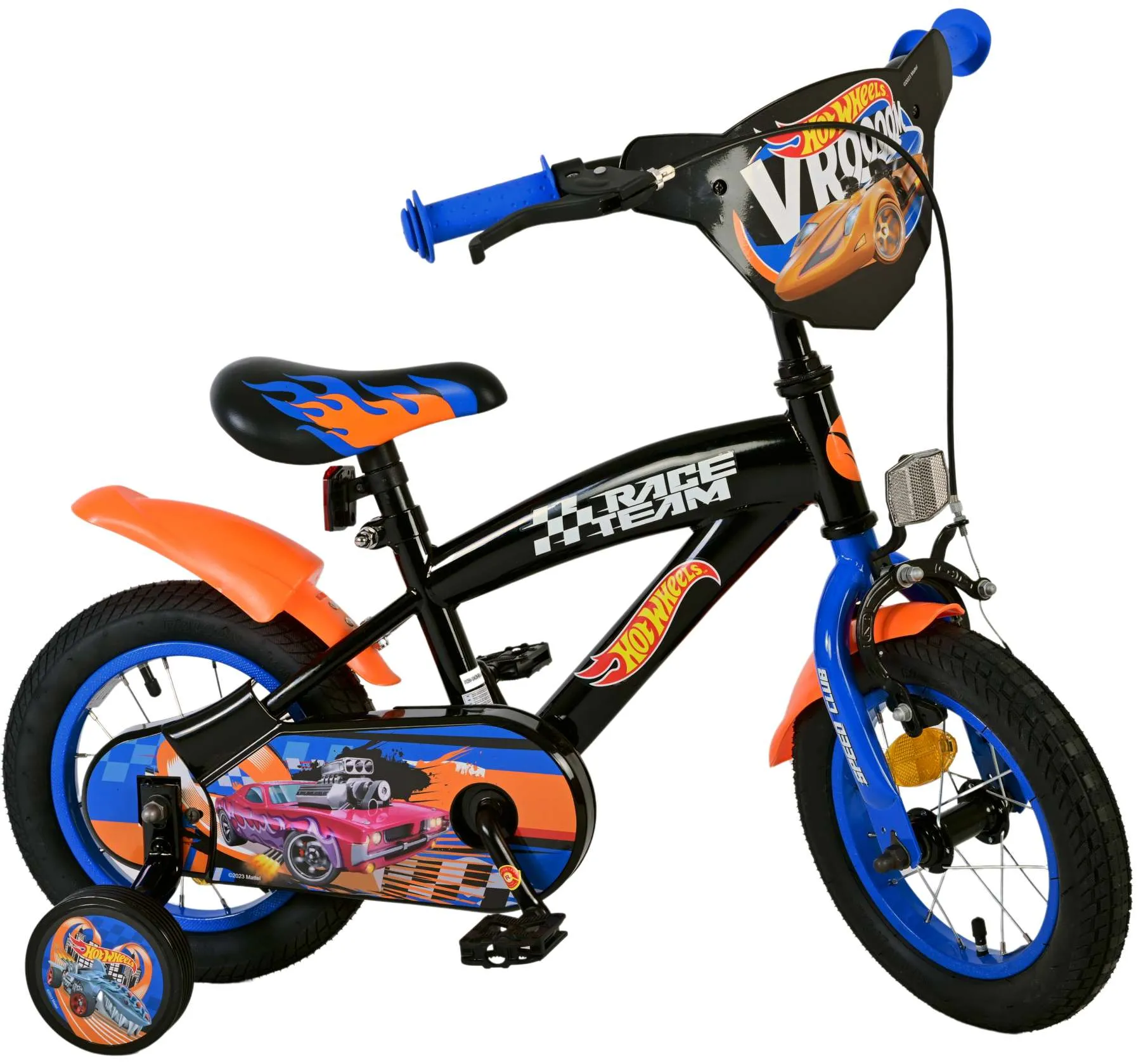 dječji bicikl hot wheels 12" crno-plavo-narančasti - slika 3