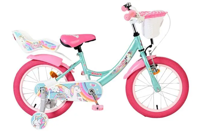volare dječji bicikl unicorn 16″ zelene boje - slika 2