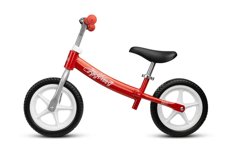 dječji bicikl bez pedala brass crveni - slika 4
