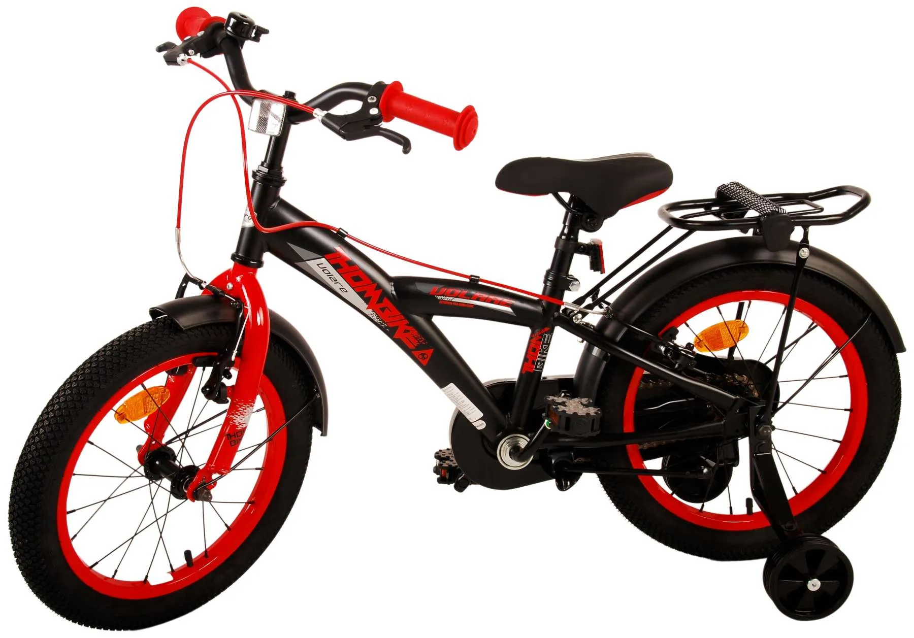dječji bicikl volare thombike 16" s dvije ručne kočnice crno-crveni - slika 15
