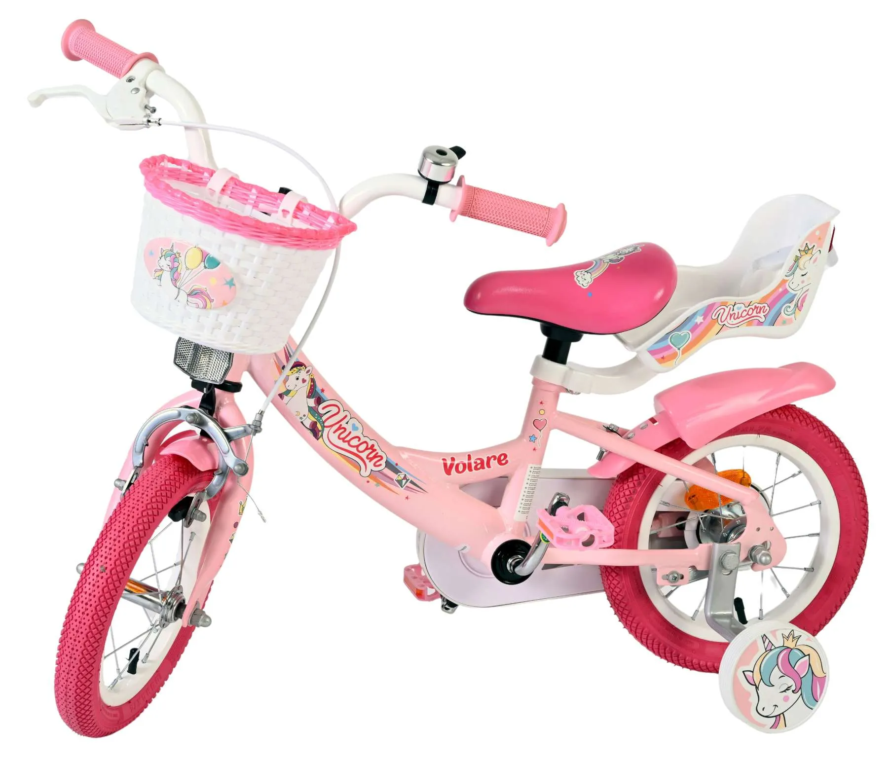 volare dječji bicikl unicorn 12″ ružičaste boje - slika 9