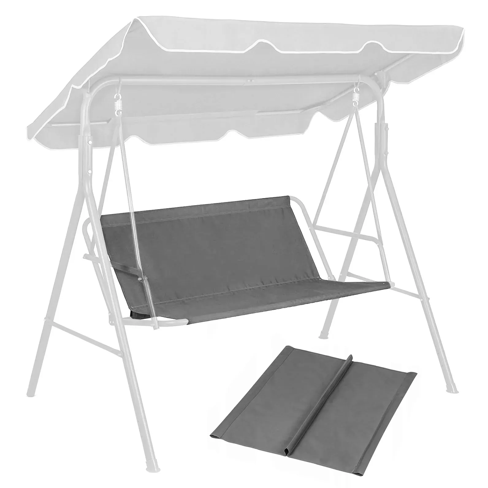 ModernHome sjedalo od tkanine za vrtnu ljuljačku 140x100 cm sivo - Pribislavec