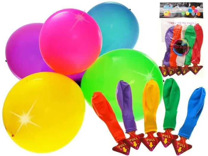 set led osvjetljenih šarenih balona 5kom. - slika 2