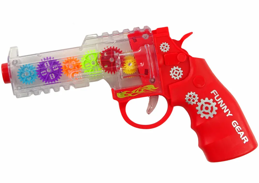 dječji revolver sa svjetlosnim efektima crveni - slika 1