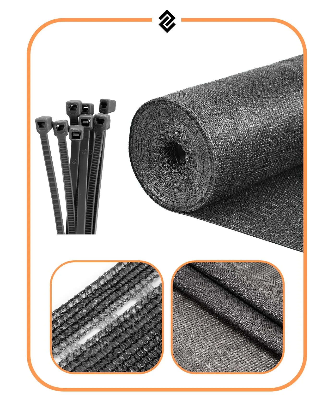mreža za sjenu svijetli antracit 65 gsm 1,5 x 50 m - slika 12