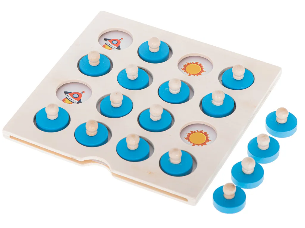 drvena društvena igra memory + 4 kartice - slika 4