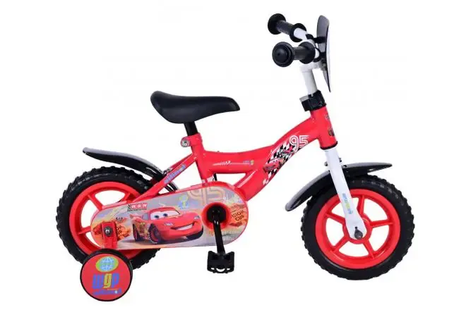 dječji bicikl disney cars 10" s fiksnim prijenosom - crveni - slika 2