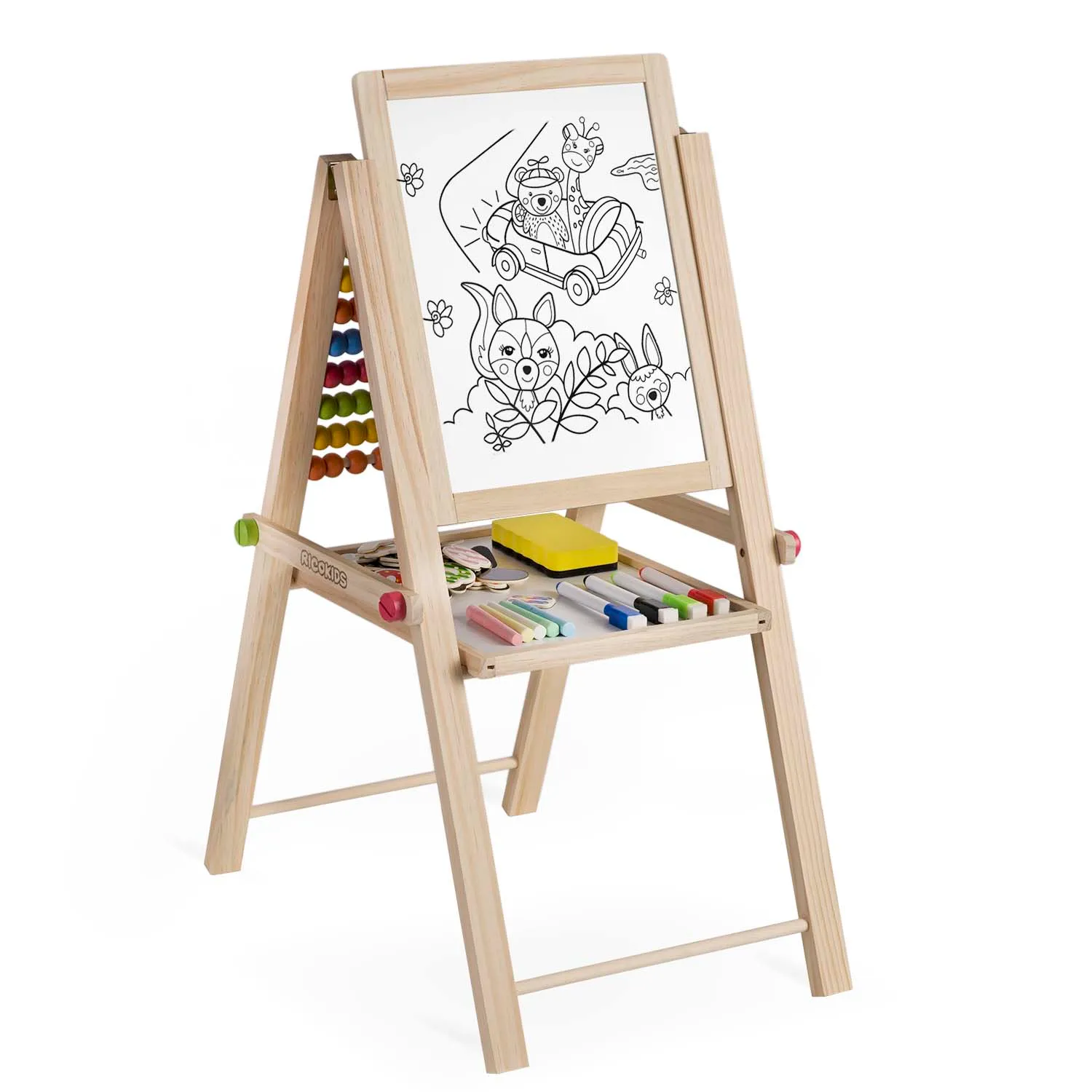ricokids sklopiva magnetska ploča za kredu 62 x 28 x 44 cm - slika 4