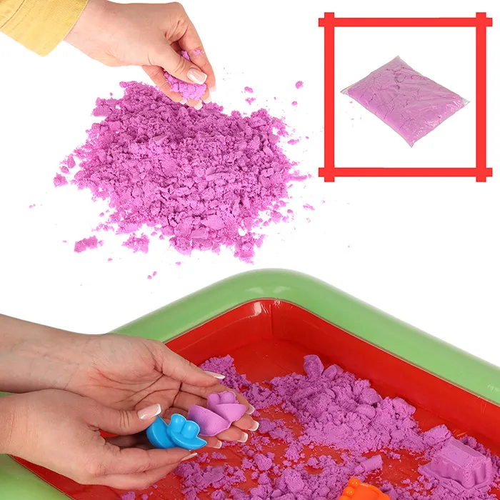 kinetički pijesak 1kg u kutiji s dodacima 27 elemenata - slika 4