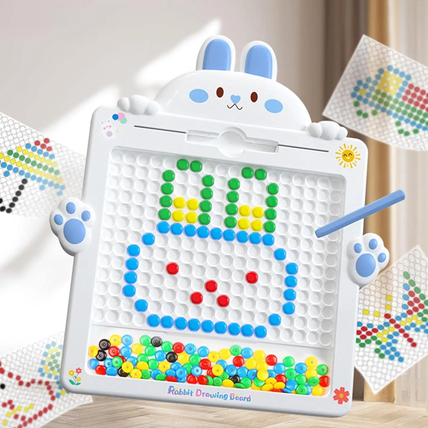 woopie magnetna ploča montessori magpad - bijeli zeko - slika 10