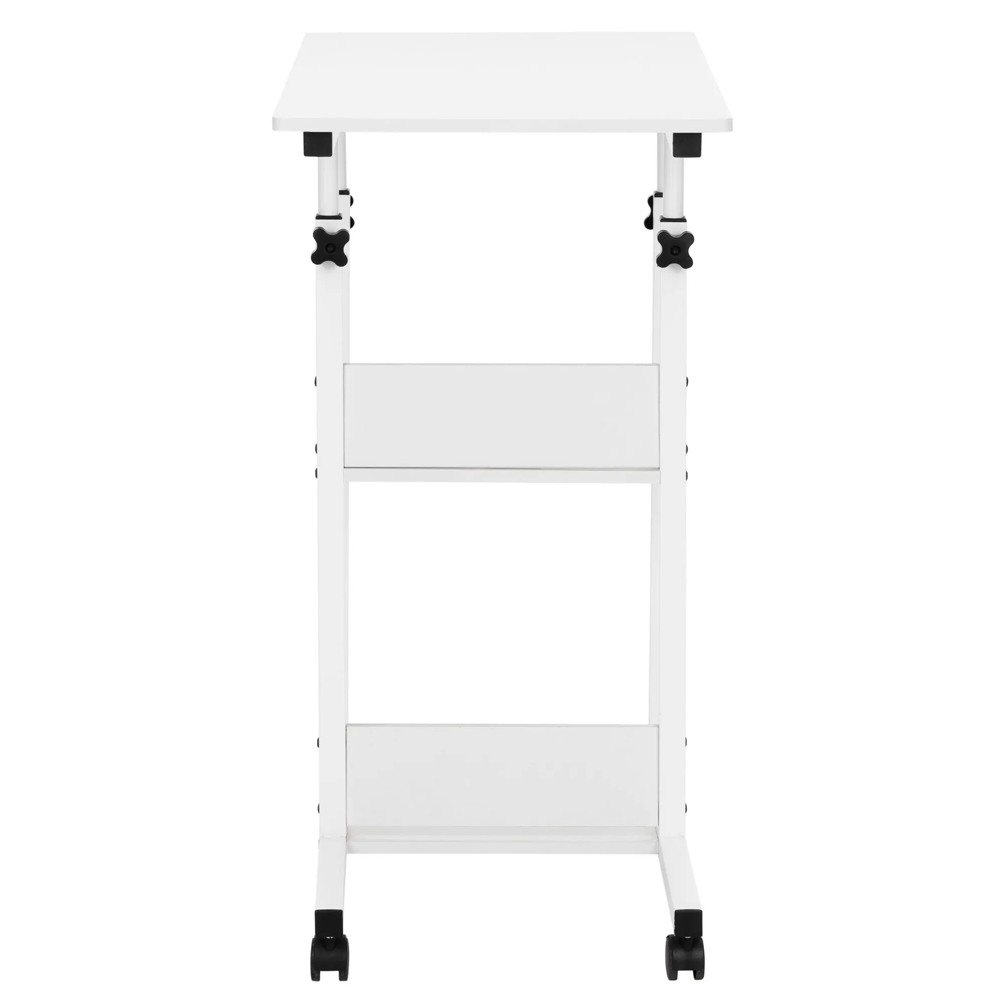 mobilni stol 73-85 x 40 x 80 cm bijela, crna - slika 10