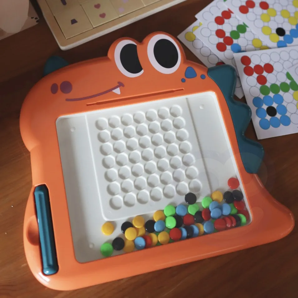 woopie montessori magnetna ploča za djecu magpad, crveni dinosaur - slika 6
