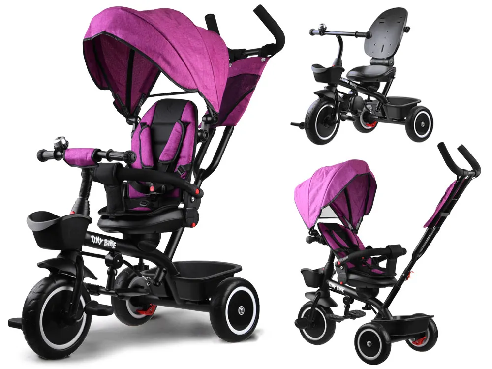 dječji tricikl 3u1 tiny bike rozi - slika 3