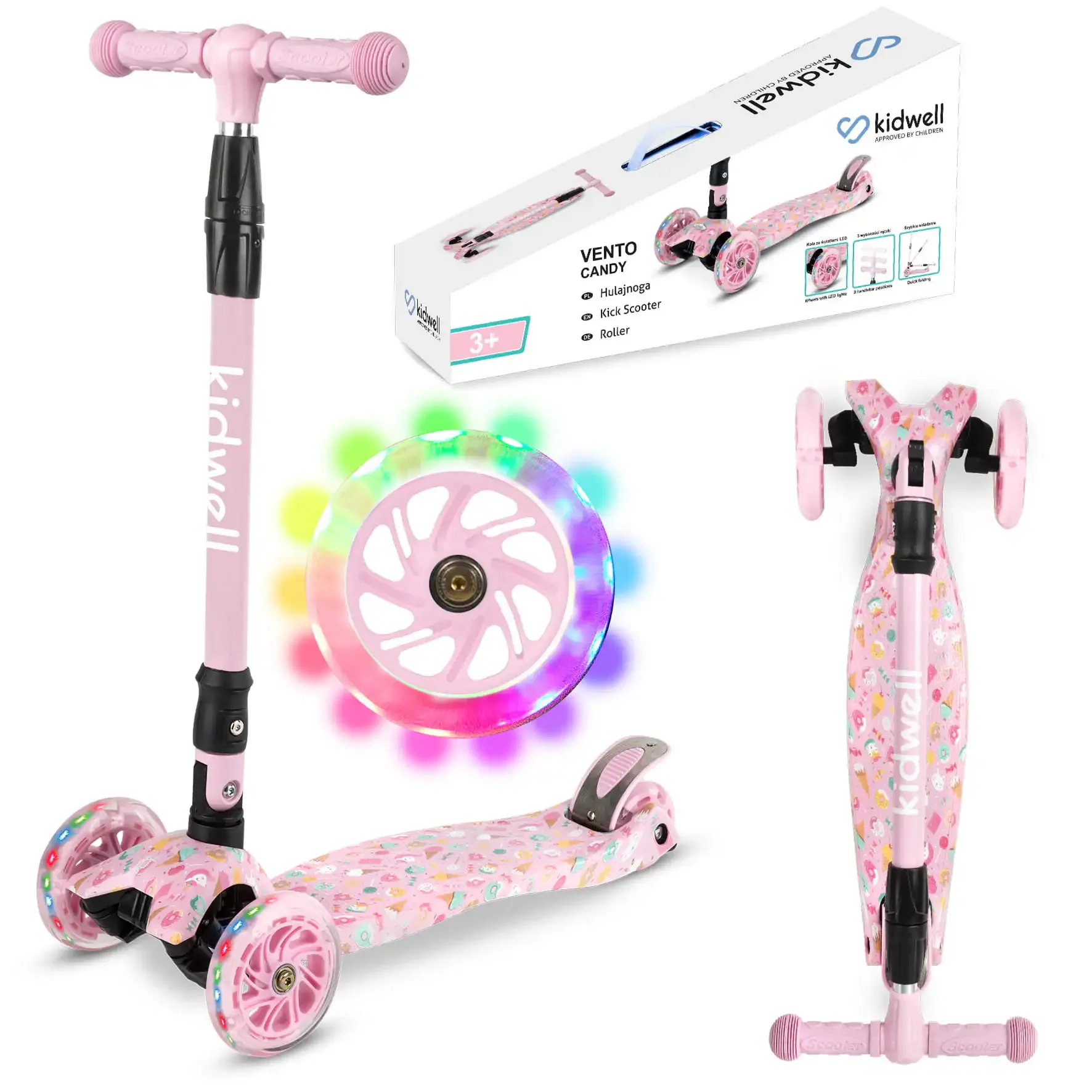 kidwell vento candy romobil s led kotačima - slika 2