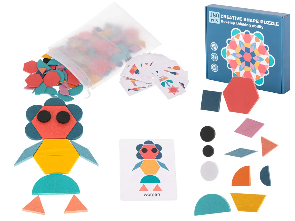 montessori drvena slagalica 180 dijelova - slika 3