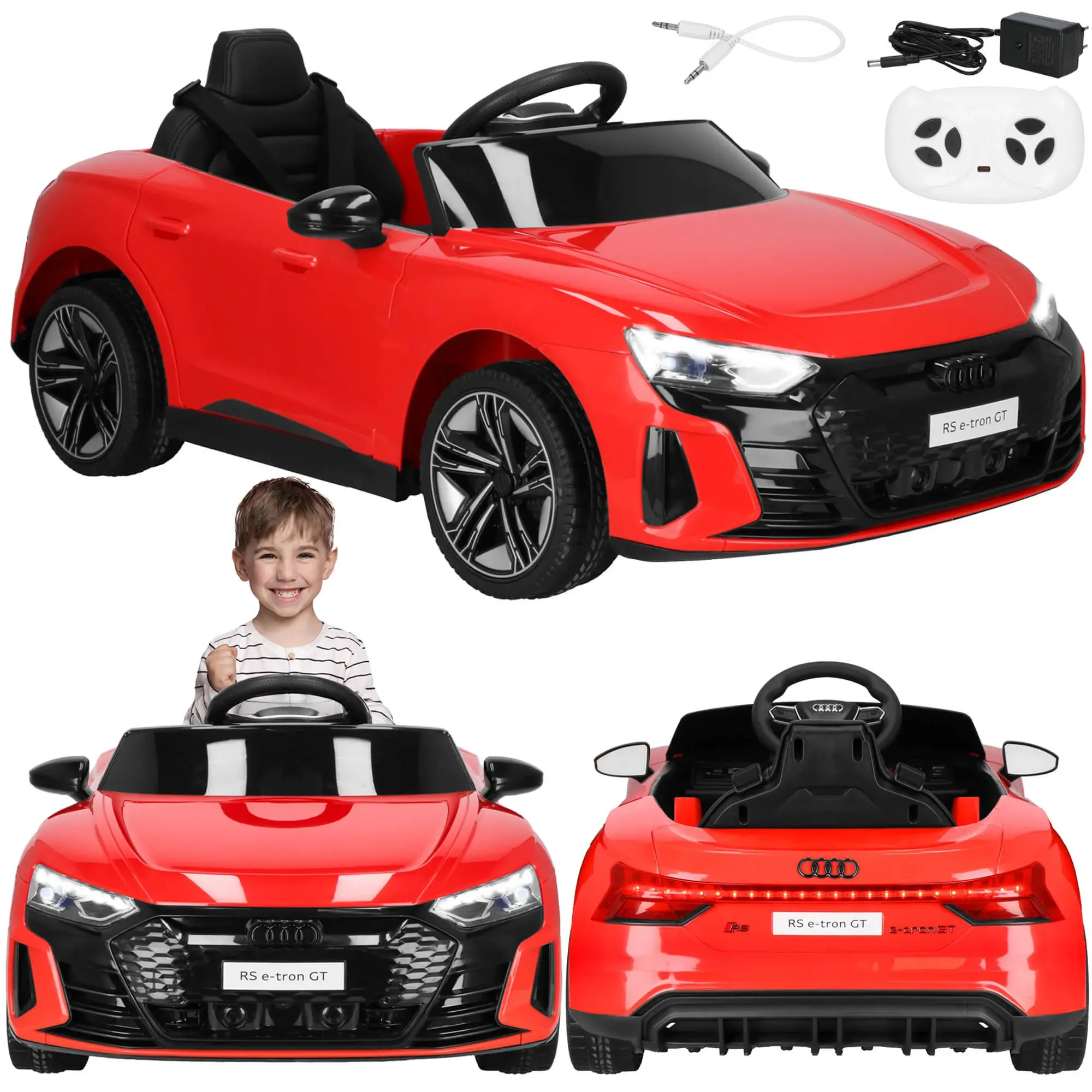dječji automobil na akumulator audi, crveni 103 x 58 x 41 cm - slika 2