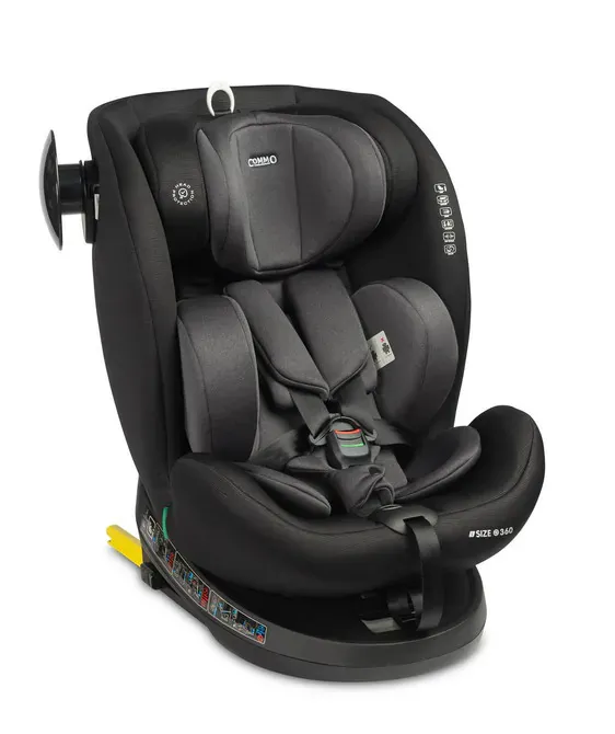 caretero autosjedalica commo 40-150cm crna - slika 2