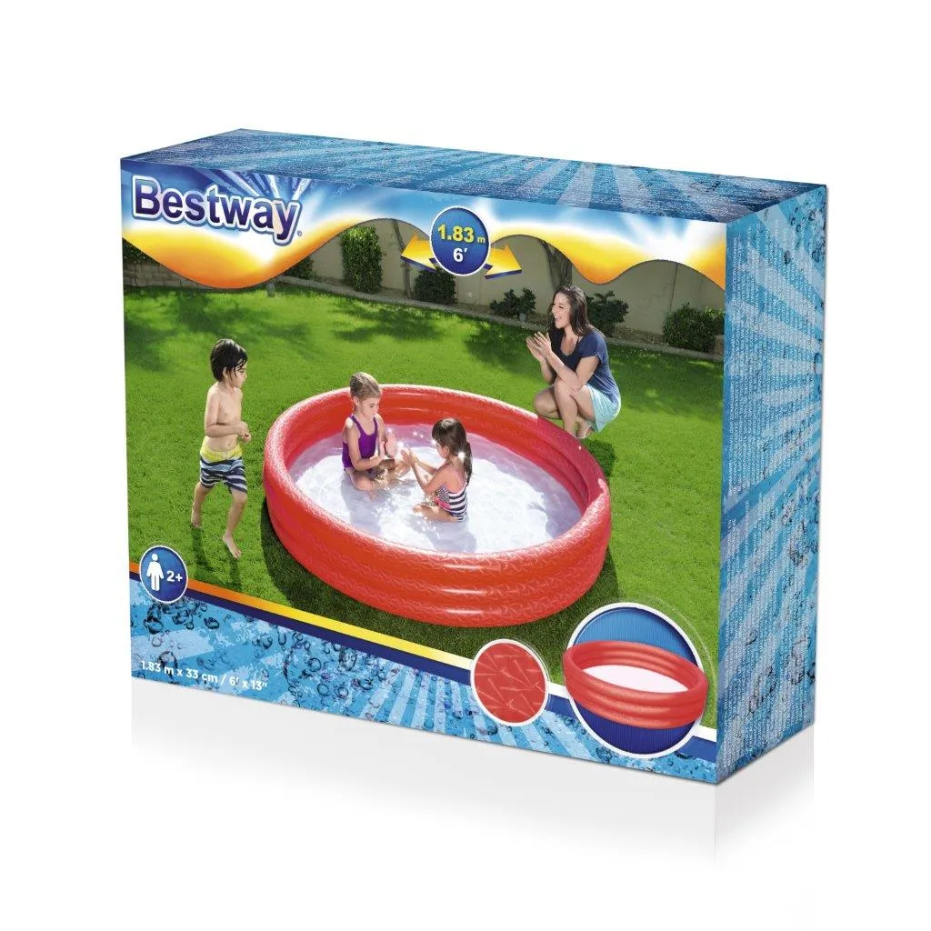 bestway bazen na napuhavanje 51027 - crveni 183×33cm - slika 6