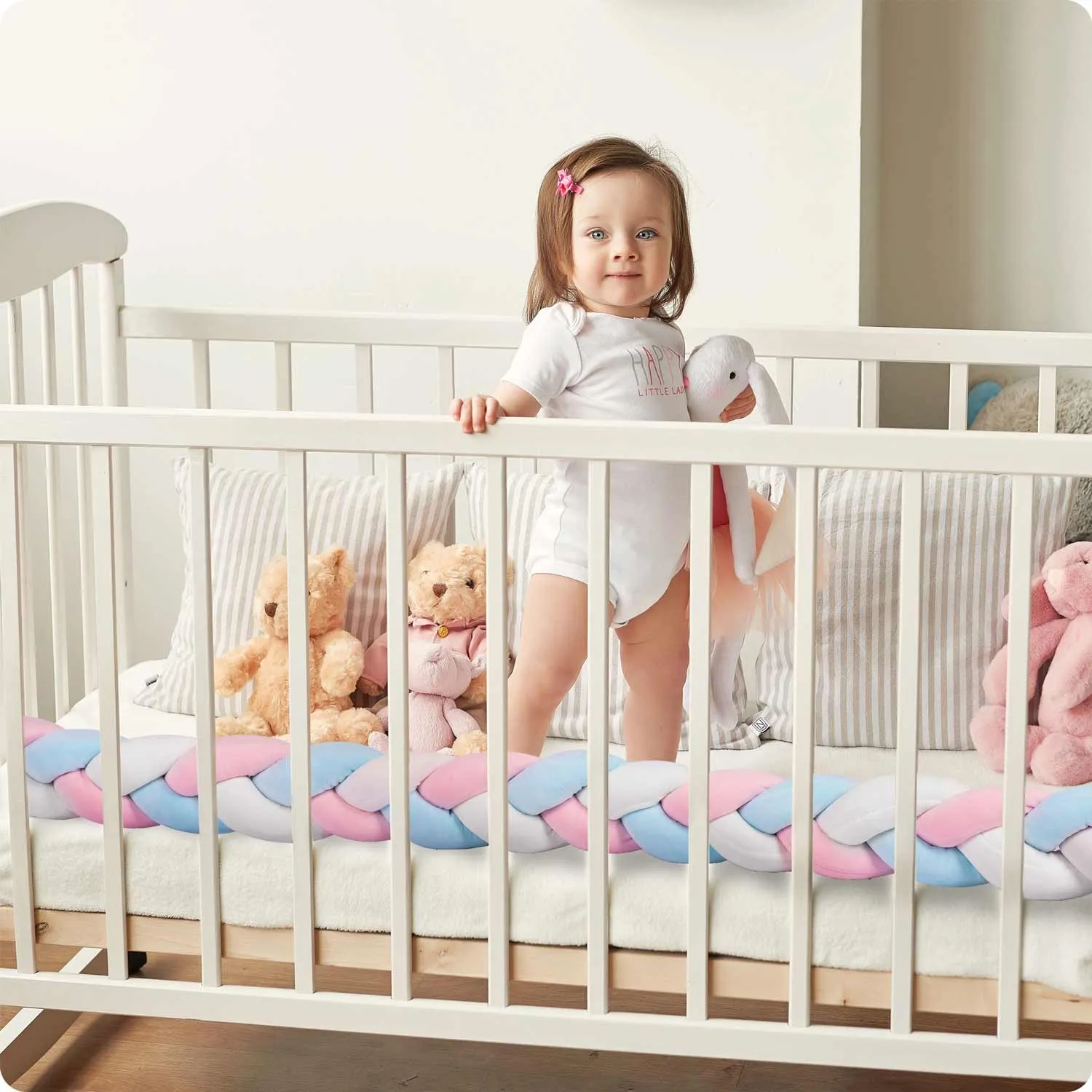 ricokids omot za krevetić 3m - plava i roza - slika 4