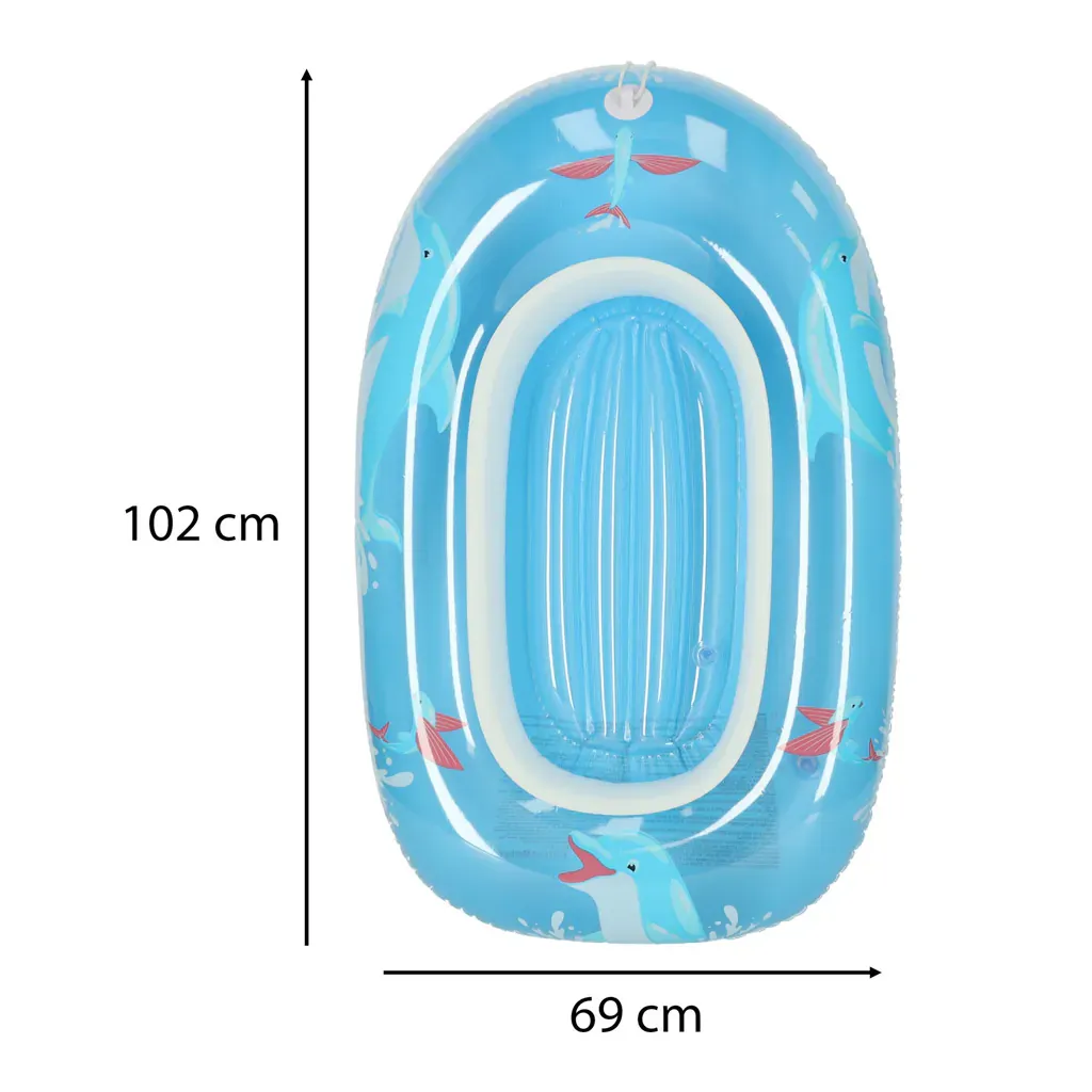 bestway dječji čamac na napuhavanje 34037 - plavi dupini - slika 4