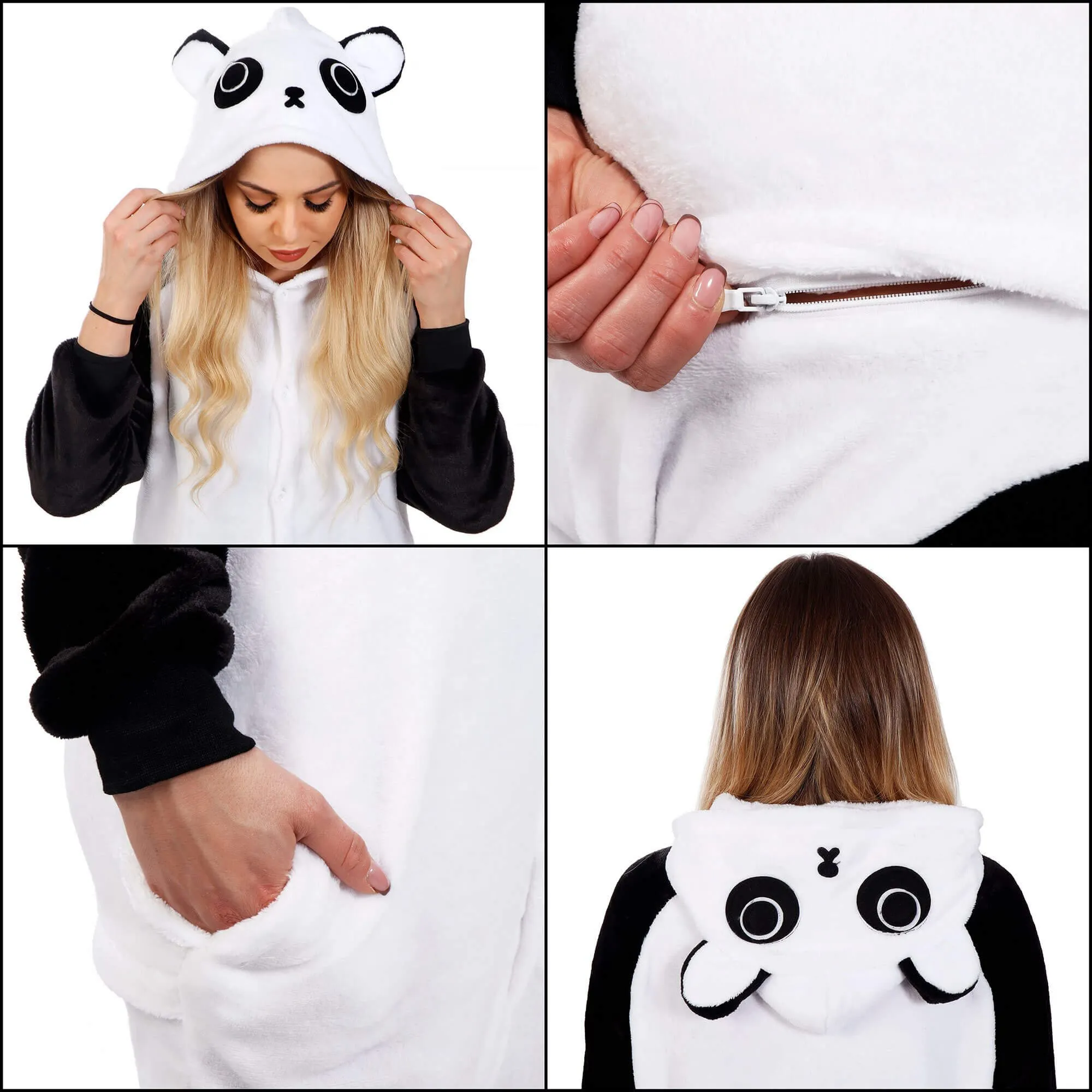 jednodijelna piđama, panda, vel. l - slika 5