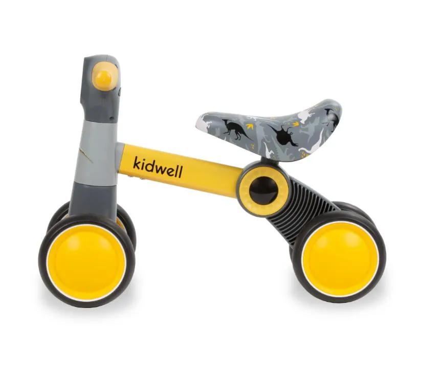 dječji bicikl bez pedala petito dino žuti - slika 6