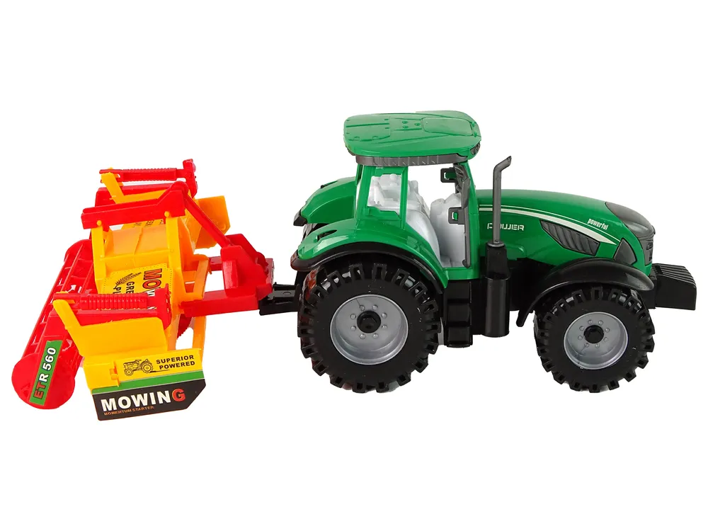 zeleni traktor s narančastim kultivatorom - slika 6