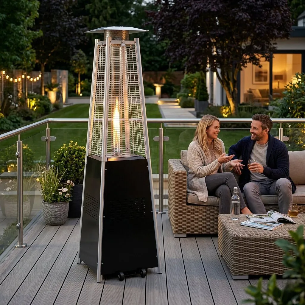 multigarden plinski grijač za terasu 180 cm, 11,5 kw vrtni grijač s regulatorom, crijevom i navlakom - slika 4