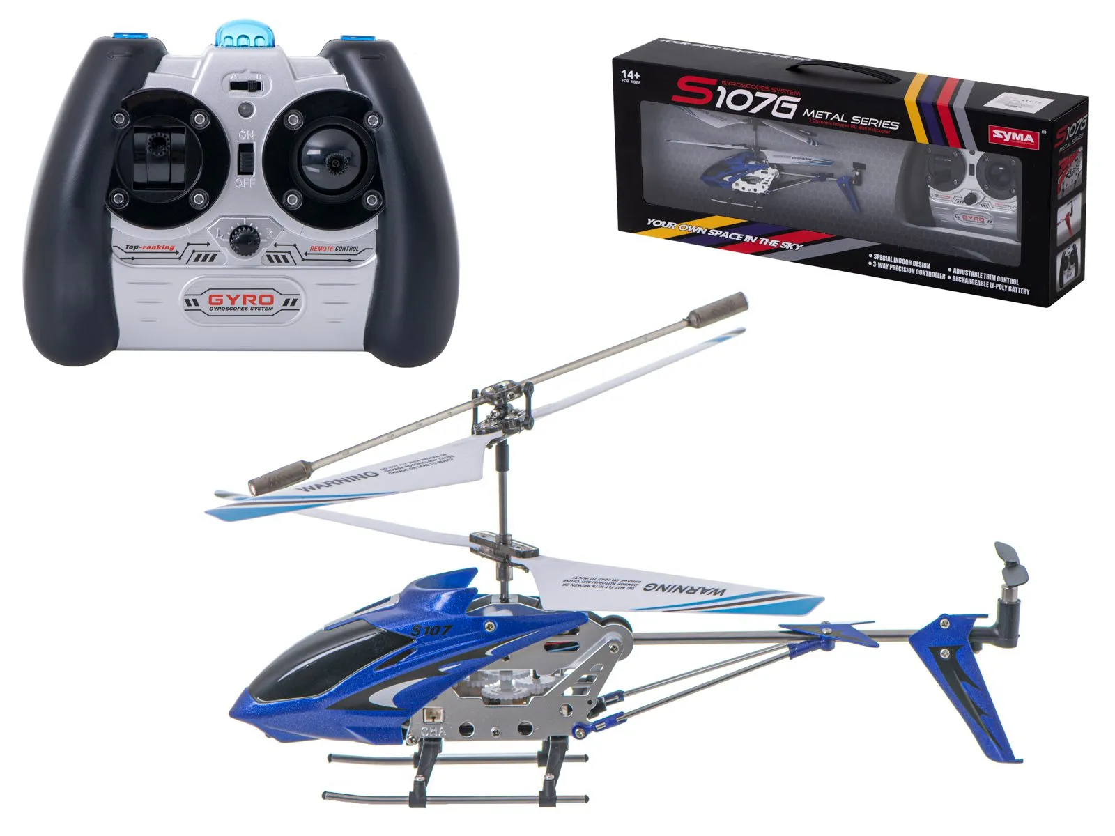 syma rc helikopter na daljinski s107g plavi - slika 5