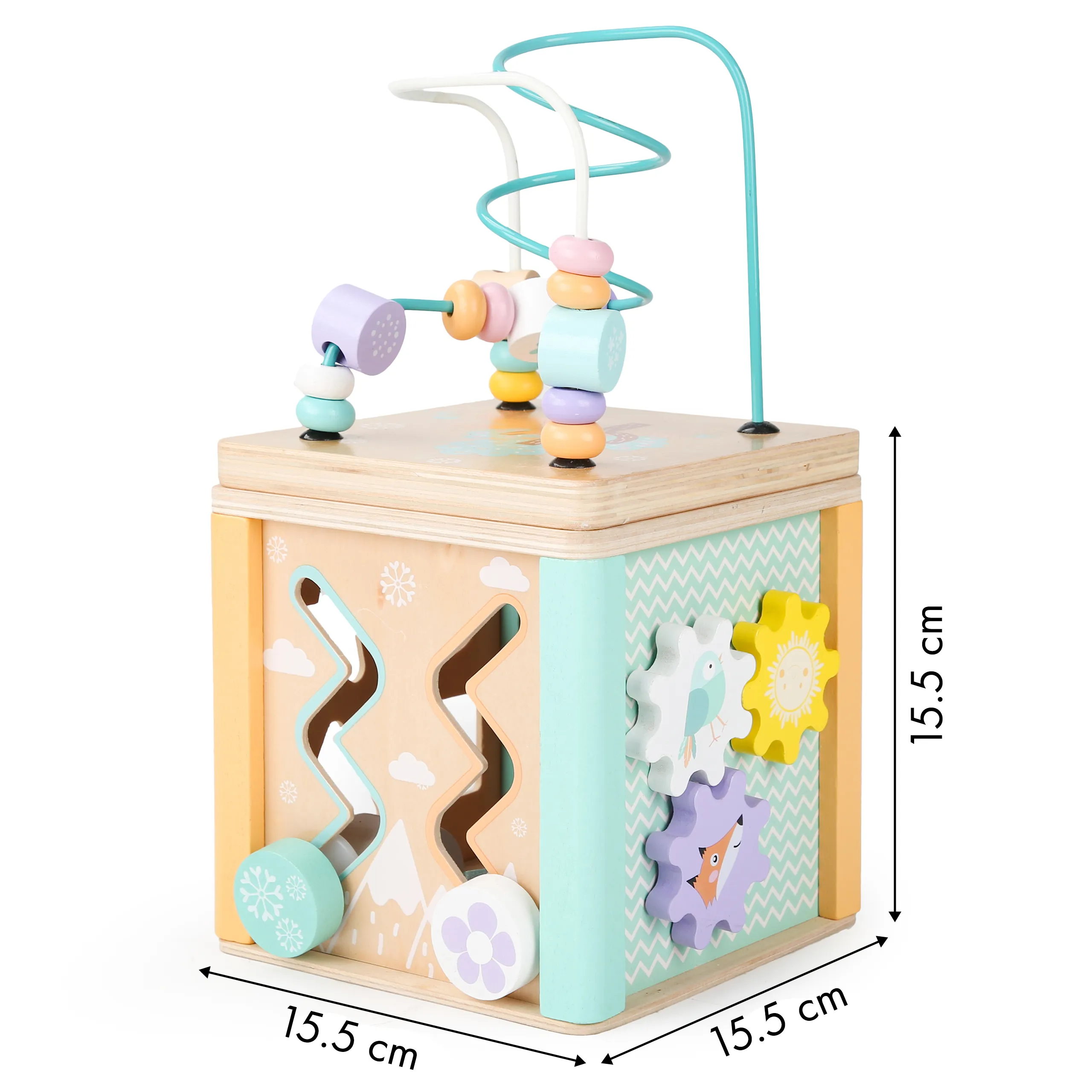 ecotoys multifunkcionalna edukacijska drvena kocka - slika 6