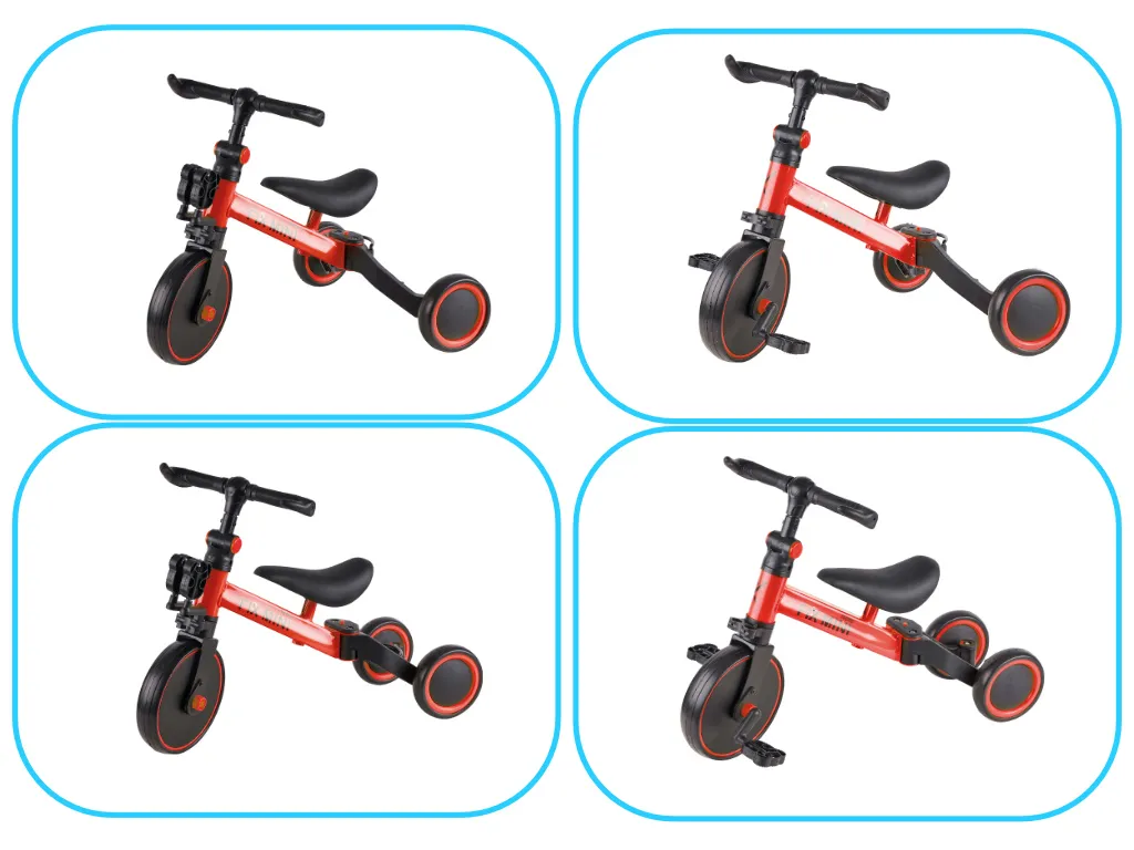 trike fix mini 3u1 tricikl s pedalama crveni - slika 6