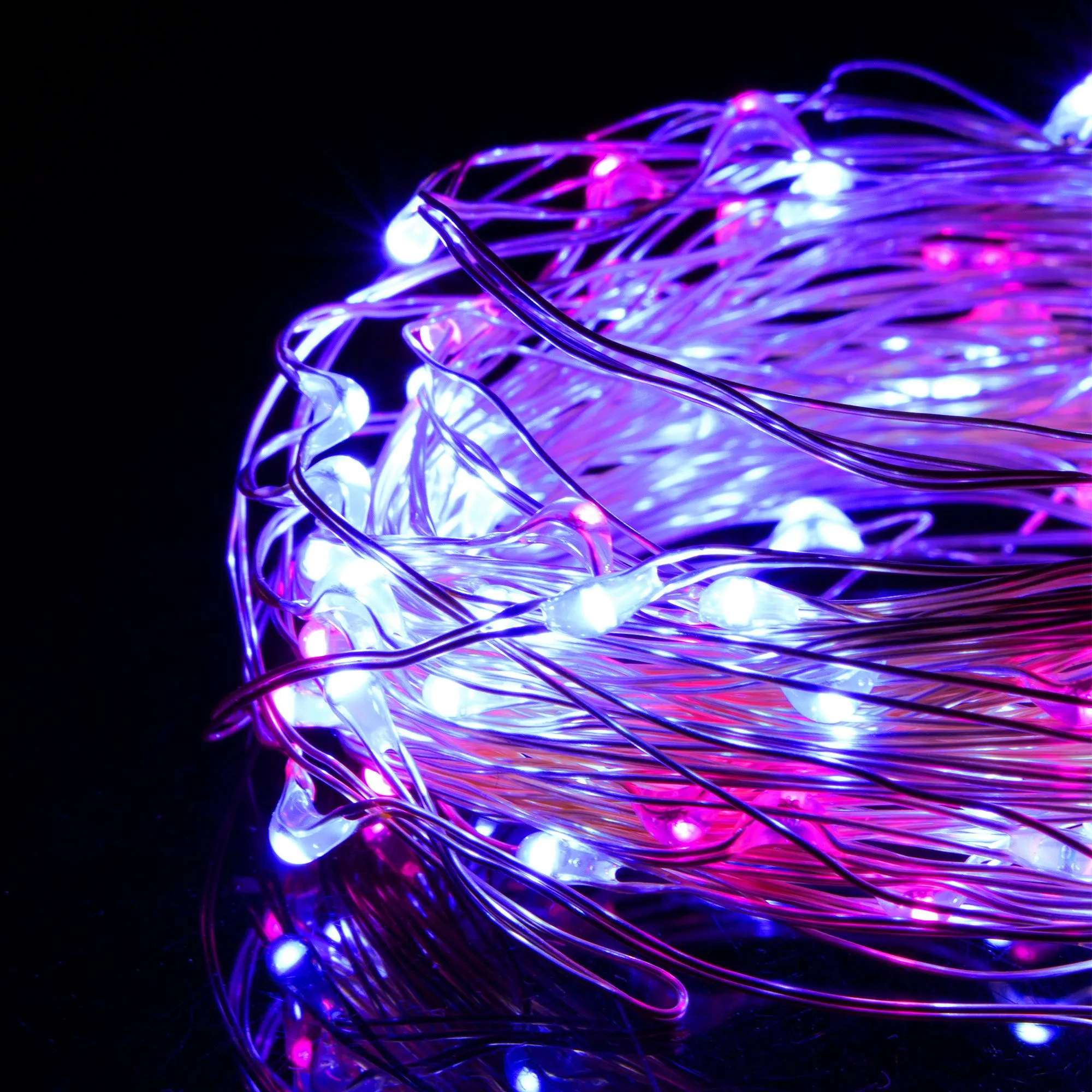 led lampice na baterije, 100 led dioda - slika 5