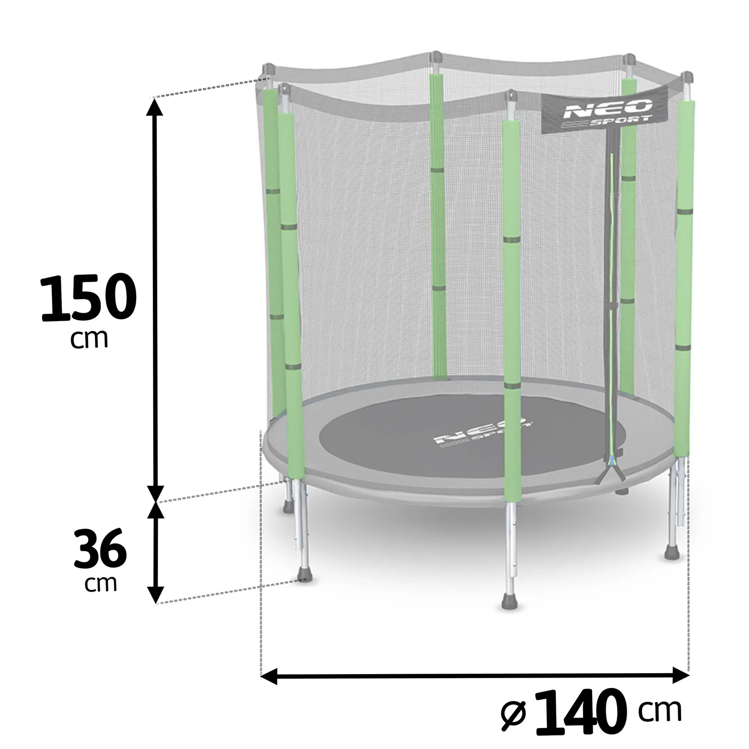 neo-sport dječji vrtni trampolin 140 cm (4,5 ft) - slika 4