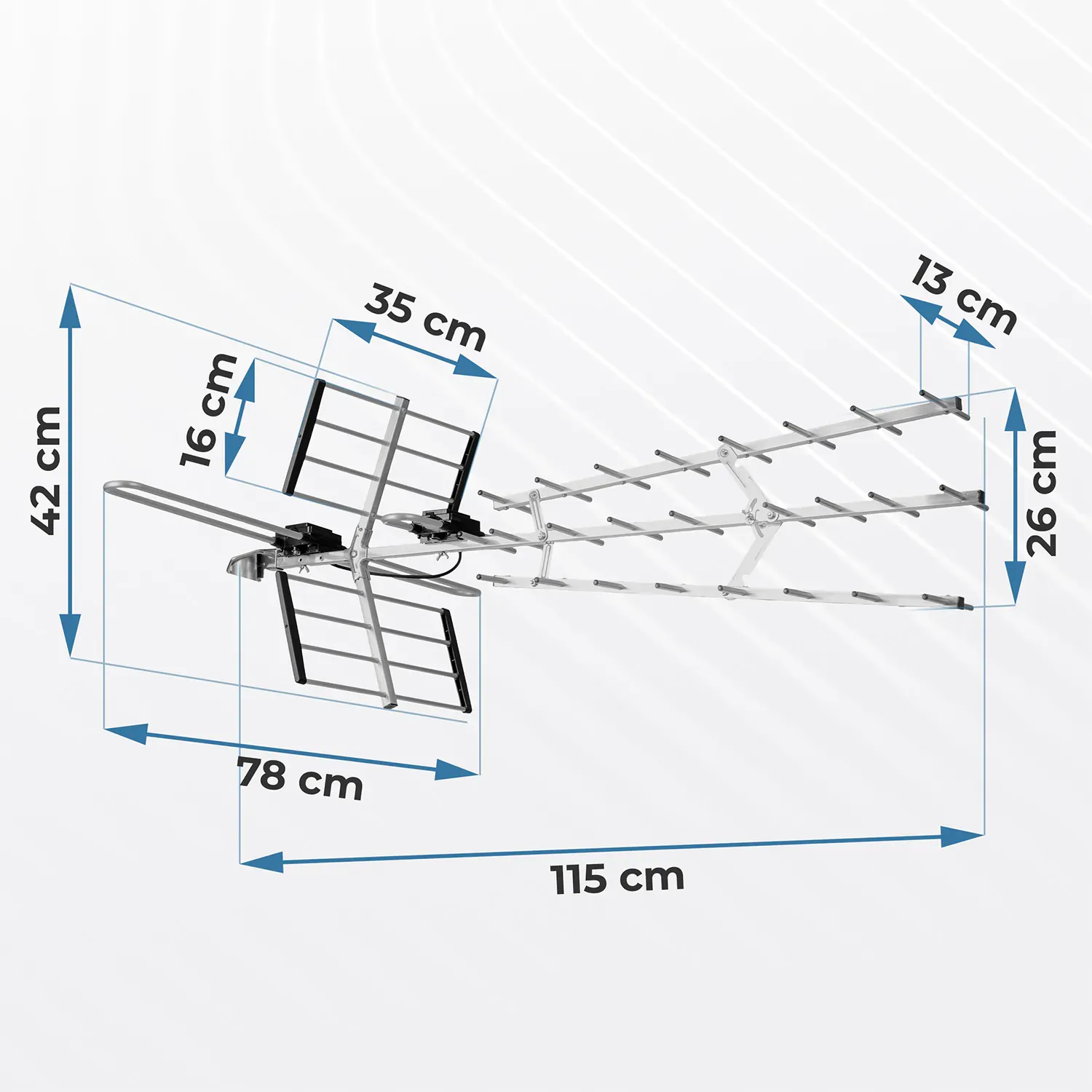 berdsen bd-952 usmjerena vanjska tv antena ultra hd 4k - slika 4