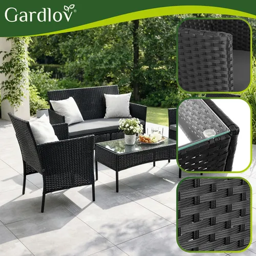 gardlov vrtni namještaj od crnog ratana 26908 - slika 6