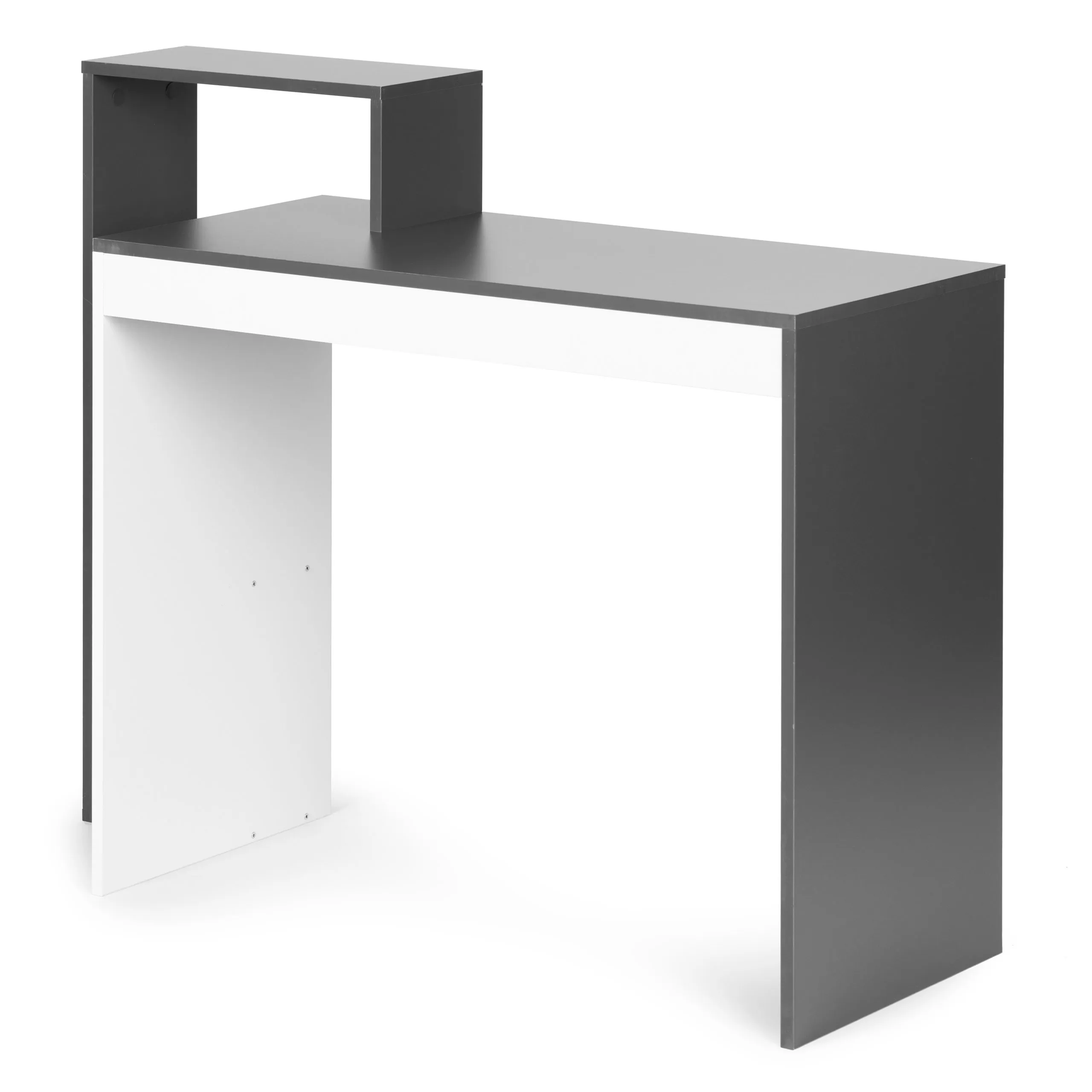 modernhome radni stol s policama crno-bijeli - slika 5