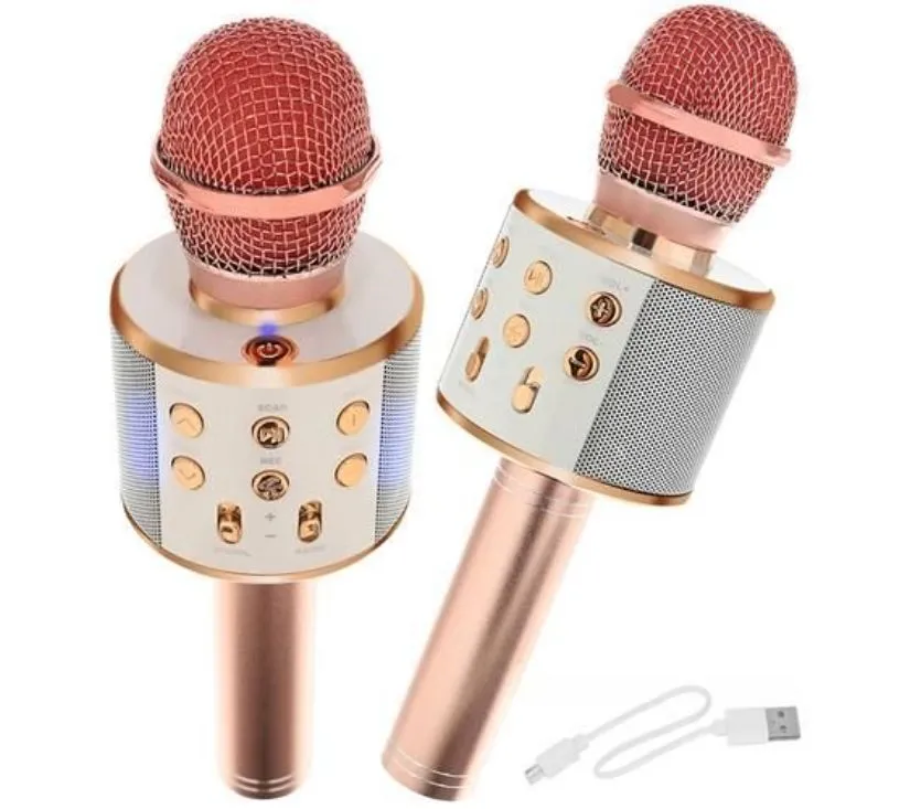 karaoke mikrofon s zvučnikom rozi - slika 4