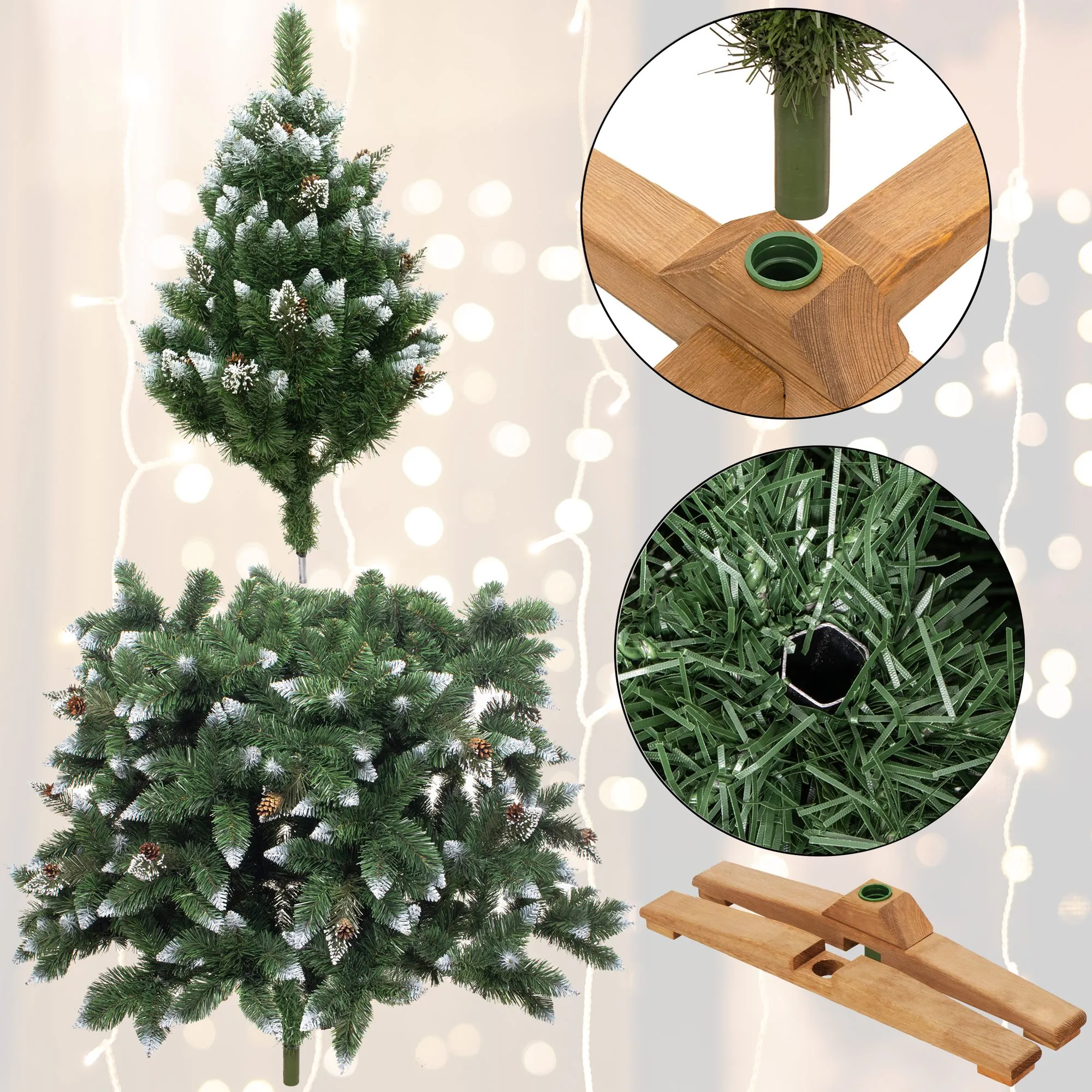 umjetno božićno drvce, premium dijamantni bor 220 cm - slika 8