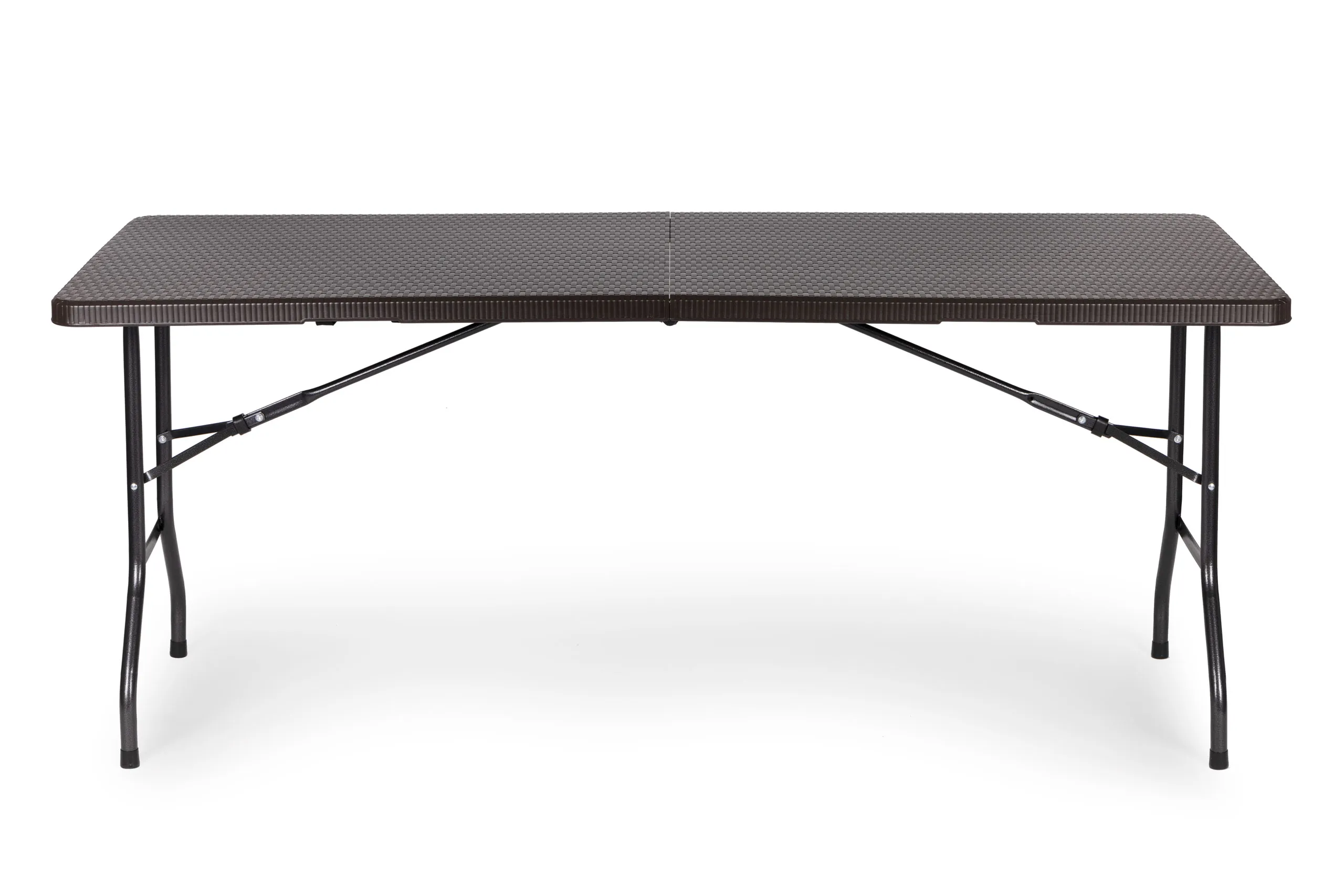 modernhome catering stol 180 cm + 2 klupe - smeđi rattan - slika 5