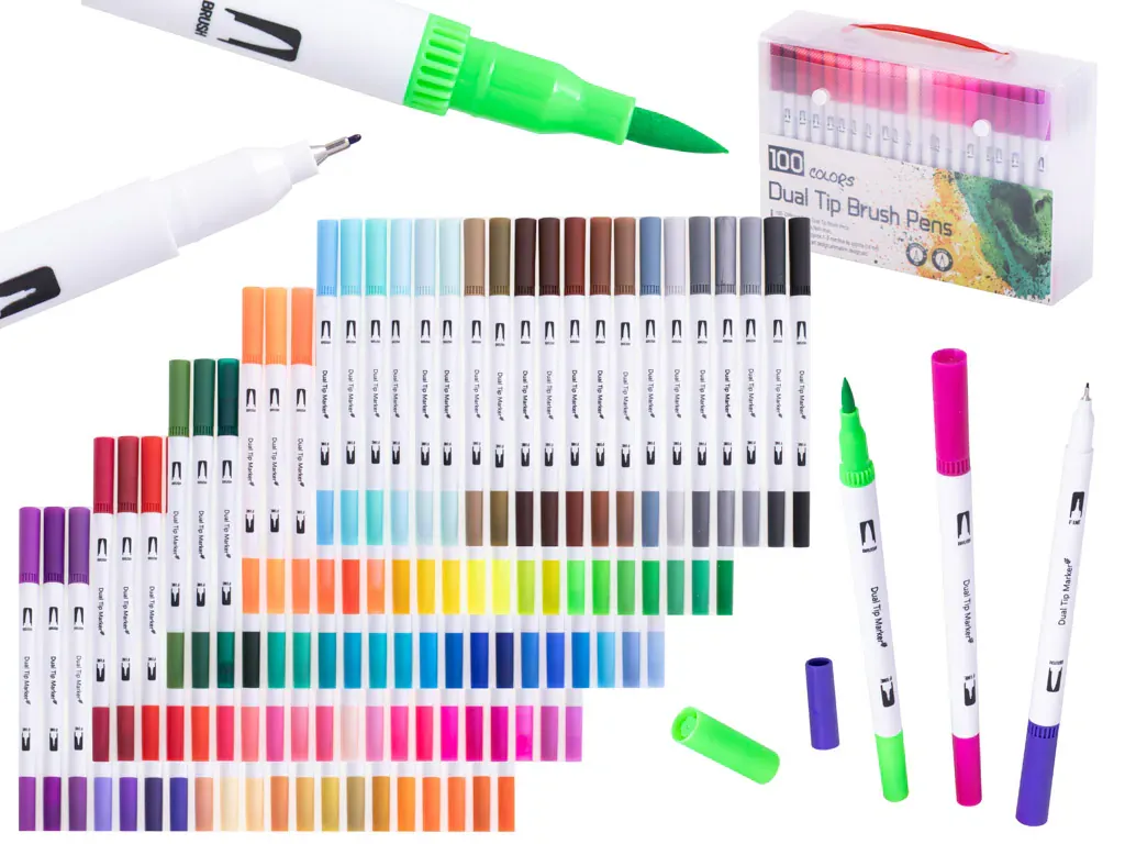 veliki set dvostranih markera 100 komada - slika 2