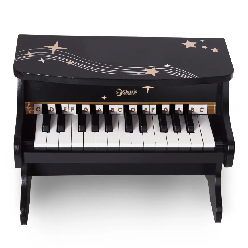 klasični svjetski piano, crni - slika 8