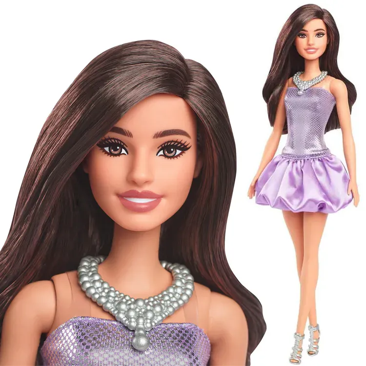 mattel barbie fashionistas lutka svjetlucava večernja odjevna kombinacija za6180 - slika 2