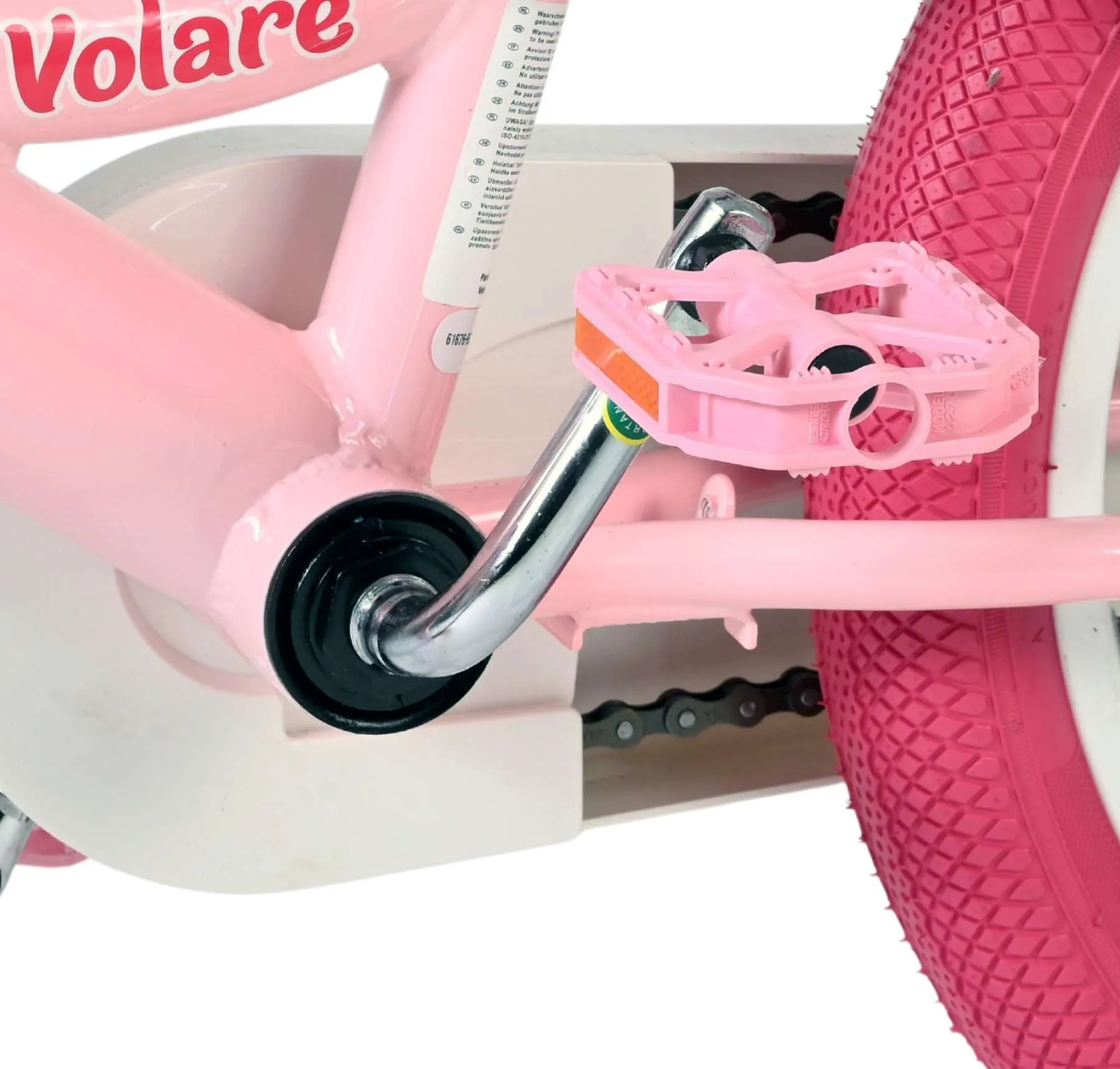 volare dječji bicikl unicorn 16″ roza boje, dvije ručne kočnice - slika 10