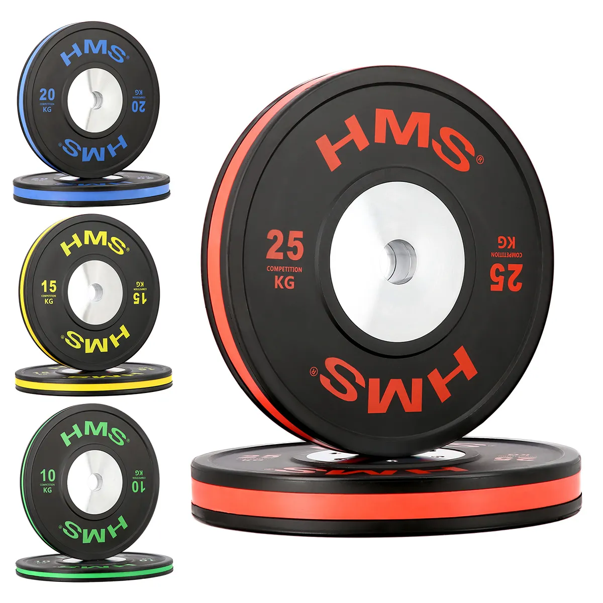 btbr olimpijski plošče - set branika (10 kg, 15 kg, 20 kg, 25 kg) - slika 3