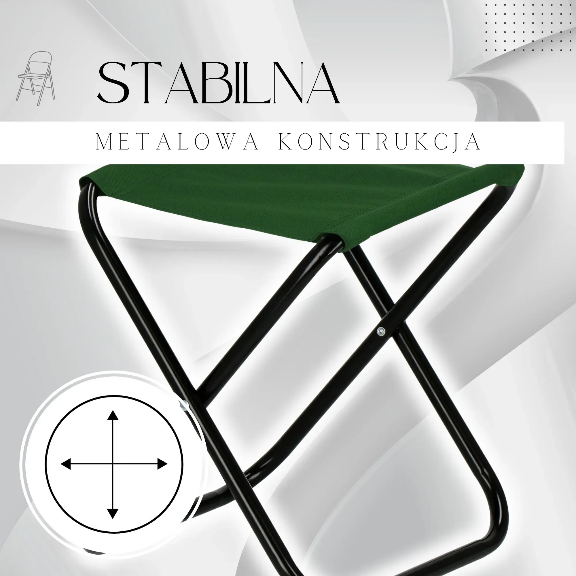 turistička stolica, zelena - slika 2