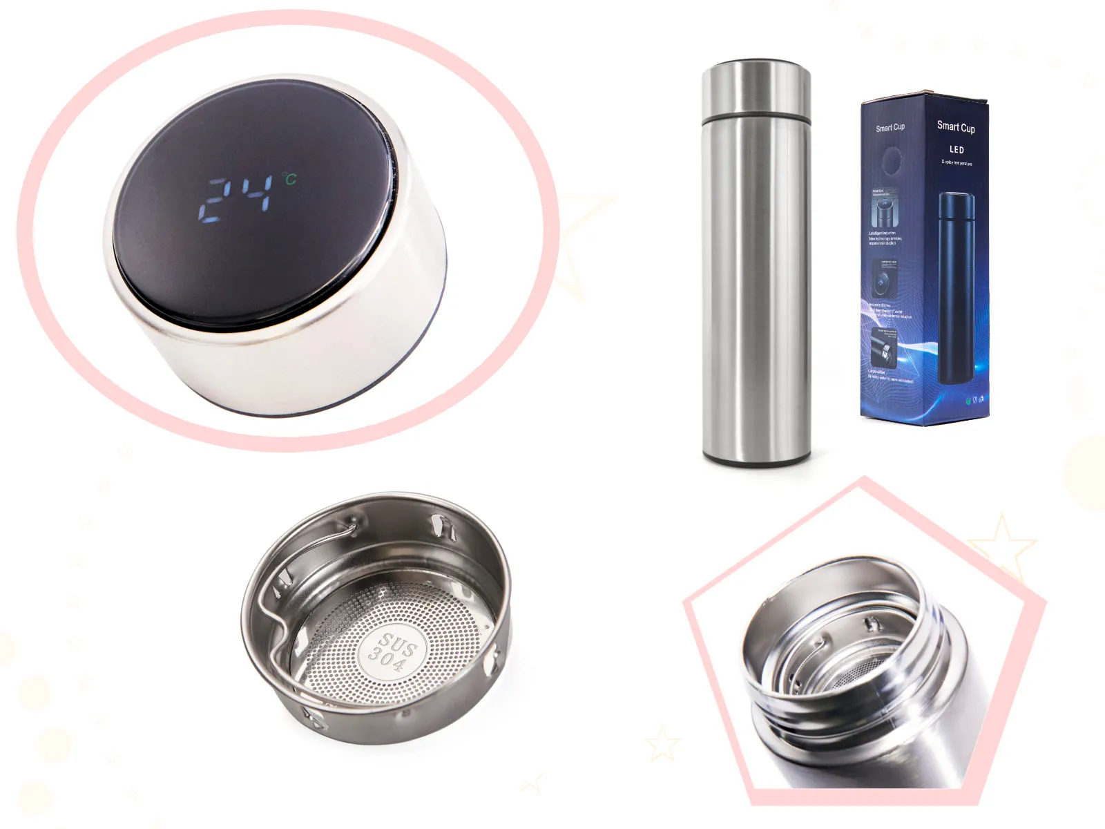 smart termosica 500ml s led zaslonom - slika 3